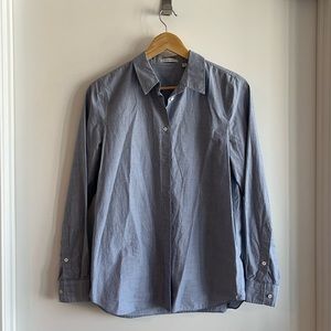 Babaton blue-grey, long-sleeved button-up shirt
